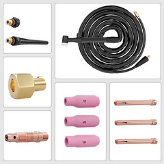 250A Aluminum MIG Welder 110V/220V 6-in-1 MultiProcess & TIG Welding Torch WP17V