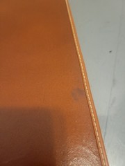 Vintage Brown Leather Split Cowhide Portfolio Organizer Case Zips Conmar