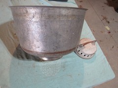 Vtg 14″ Galvanized Steel Milk Strainer Filter Sieve 3pc Lot Antique Steampunk F6