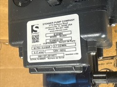 NEW STENNER E20MH81S6 Metering Pump 120V 80PSI 2.7oz/Min FAST SHIPPING