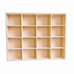 1 Pcs 13.4”x10.6”x2” Wooden Storage Divider Box Showcase Display Organizat…