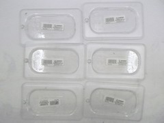 6 Pack Cambro Food Pan Clear Flat Cover 1/9 Size 90CWC135 Polycarbonate