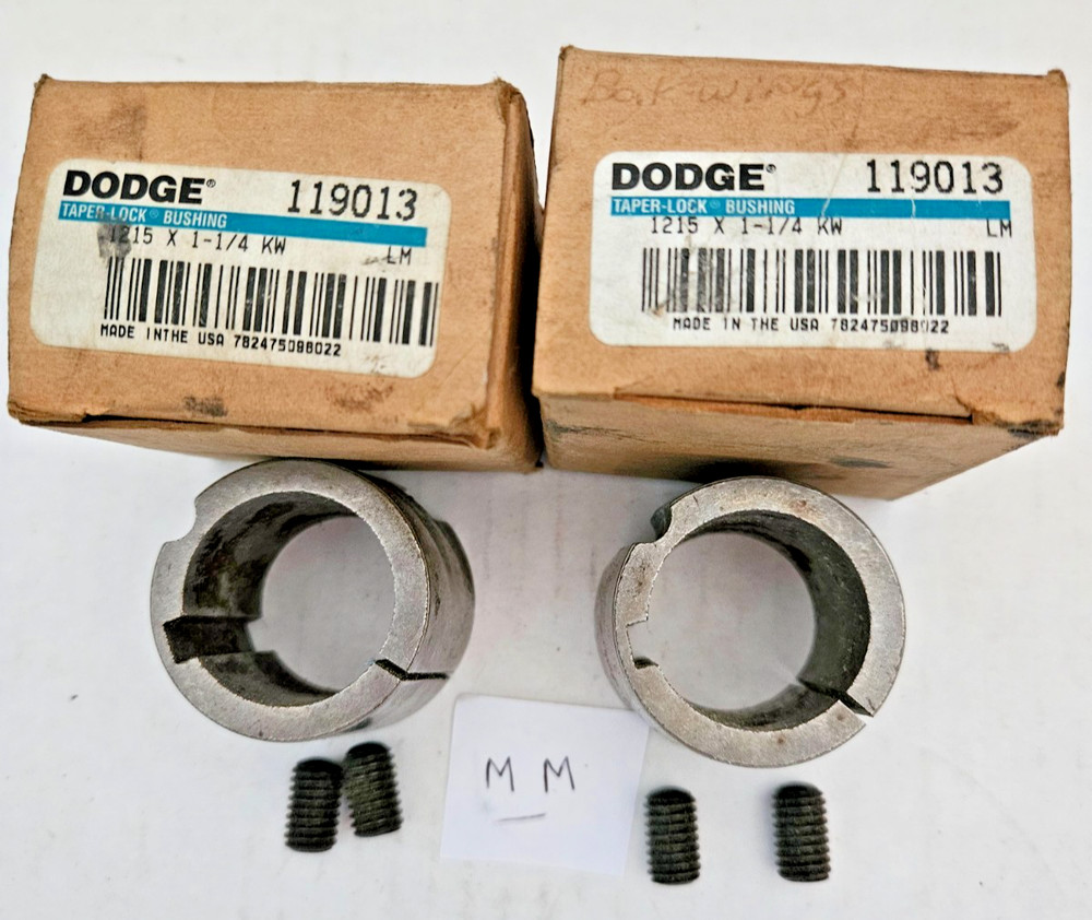 DODGE 1215 X 1-1/4 KW Taper Lock Bushing 119013 Lot of 2.