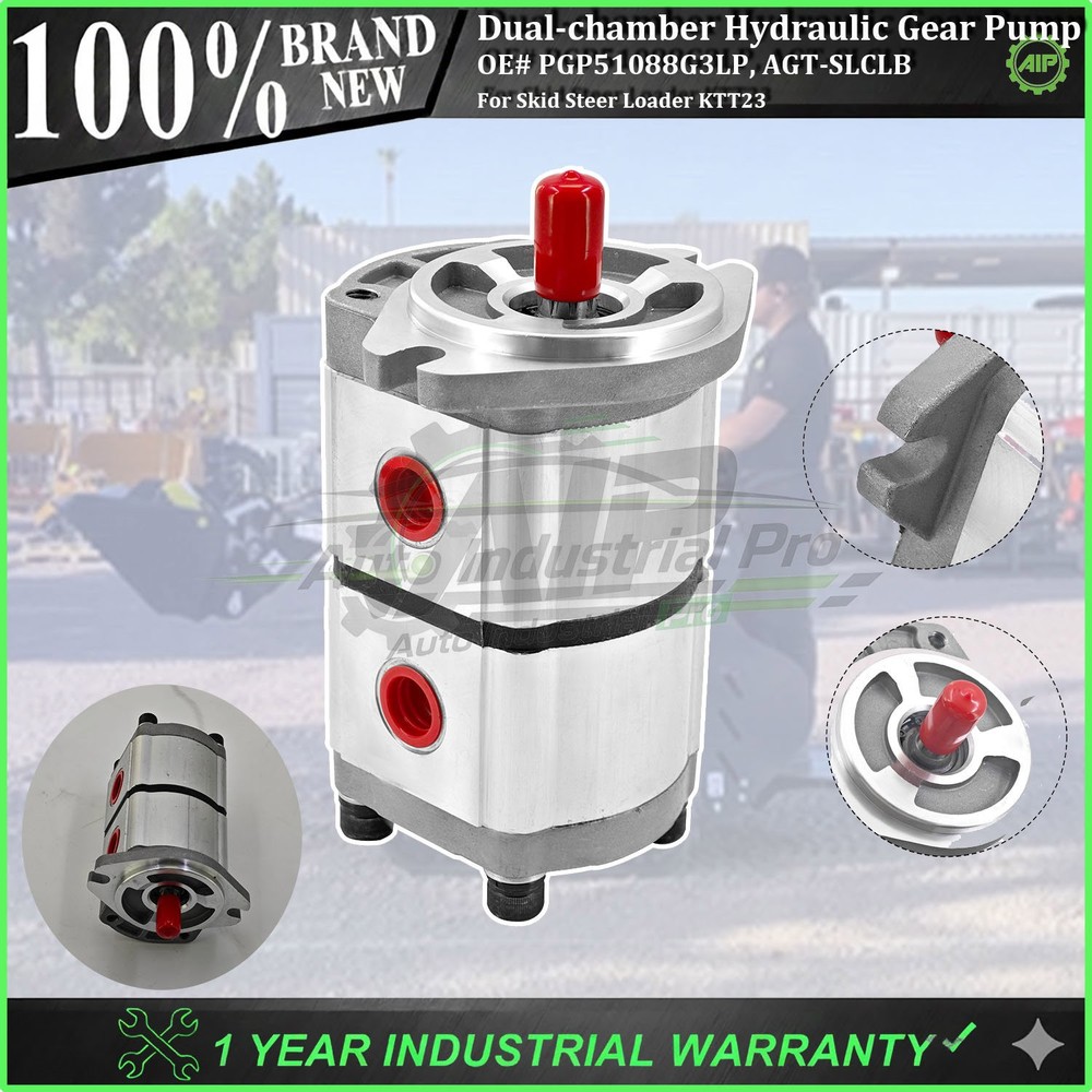 New Two-Section Hydraulic Gear Pump PGP51088G3LP For Skid Steer Loader KTT23 AGT