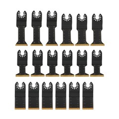 18 Pieces Titanium Oscillating Multitool Saw Blades Metal Cutting Blades Kit