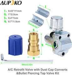 HVAC Retrofit Valve Kit A/C Line Tap Valve BPV31 R12 R22 R502 R134A Dust Cap