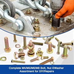 1020PCS Grade 8.8 Metric Bolt Assortment Kit M4 M5 M6 M8 Hex Bolts Nuts Washer