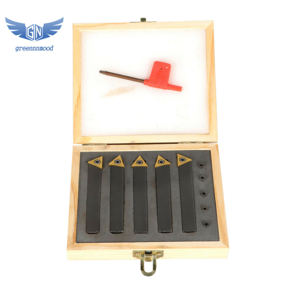 5Pcs 1/2″ Carbide Indexable Turning Tool Lathe Tool Bit With Carbide Inserts