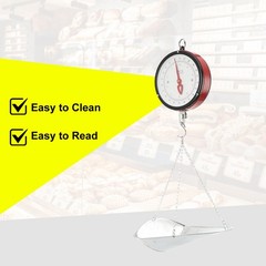 10kg/22lbs Double-sided Supermarkets Dial Hanging Scale Circular Hanging Scale