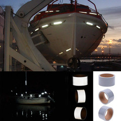 SOLAS Grade Marine Reflective Tape Silvery White Waterproof Glass Bead