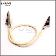 Dental Bib Silicone Holder Napkin Clip Flexible Rubber Chain white Color