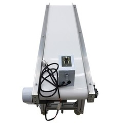 110V 59″L×7.9″W Electric Commercial PVC Belt Conveyor Aluminum Body 120W 66Lbs
