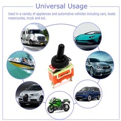 5X Toggle SWITCH ON/OFF Heavy Duty 15A 250V SPDT 2 Terminal Car Boat Waterproof