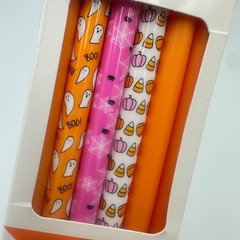 CharCharms Tumbler Straws Orange Halloween 6 Pack Reusable 30oz BPA Free NEW