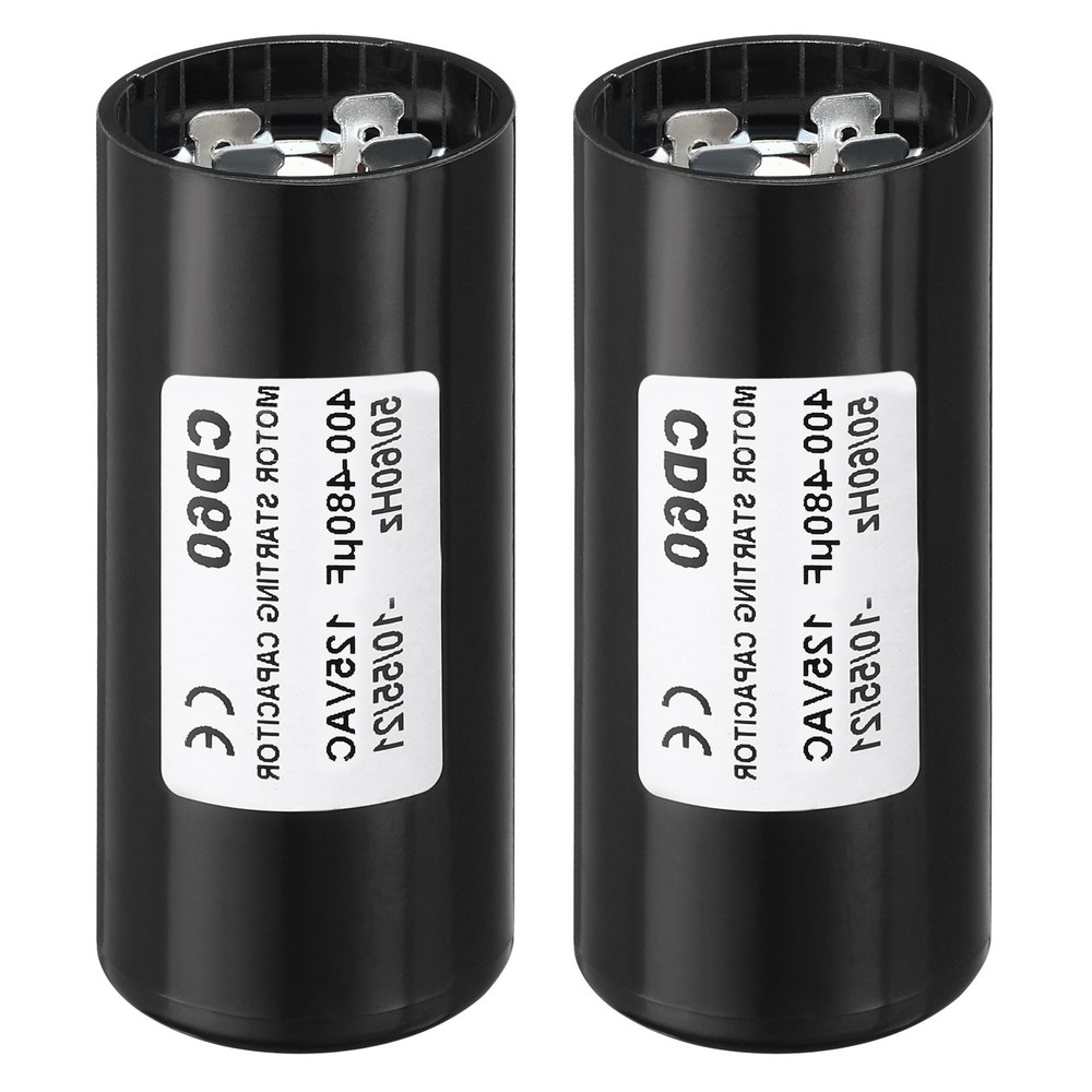 2pcs Motor Start Capacitor 400-480uF/Mfd 125V 50/60Hz for ELECTRIC MOTOR RUNNING