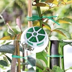 Twist Tie, 328 Feet (100m), green cable ties with Cutter, Garden Plant Ties