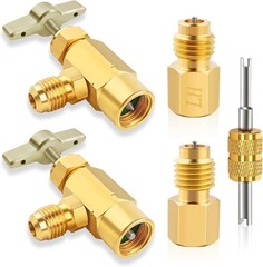 R1234YF Can Tap Valve Kit with Adapters for AC Refrigerant Charging
