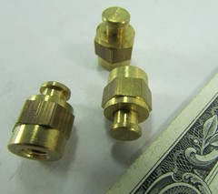 Lot 10 Solid Brass #10-32 Female Test Point Turret Post Alligator Clip Connector