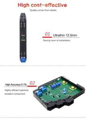 Analog Signal Transmitter 4-20mA 0-20mA Ultra-Thin Isolator 0-10V 0-5V 1-5V