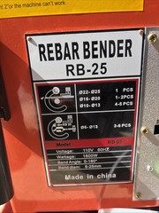 1600W Electric Rebar Bender w/ 2 Foot Pedal Bending 25mm 1″ #8 Rebar Steel RB25