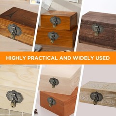1 Set Jewelry Box Hinges Hasp Catch Lock, Retro Engraved Decorative Hardware …