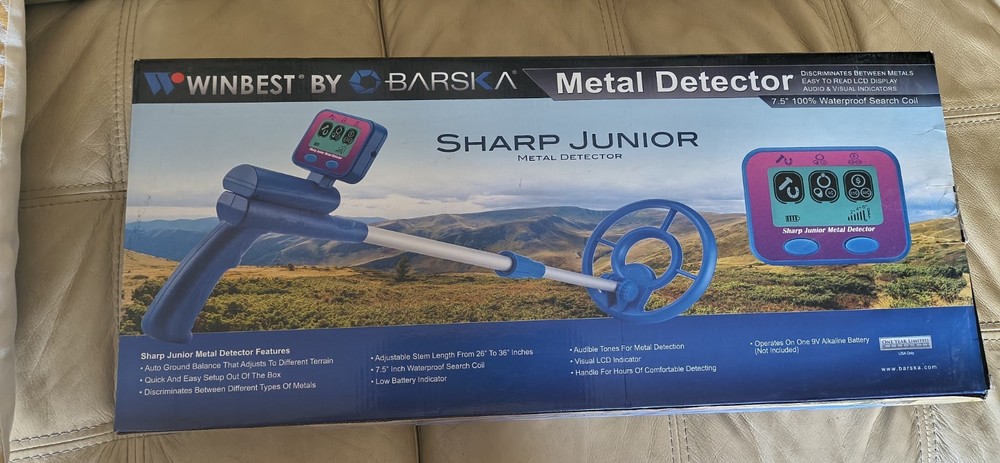 Barska Winbest Sharp Junior Metal Detector, Blue, Pink,/Silver, Adjustment…