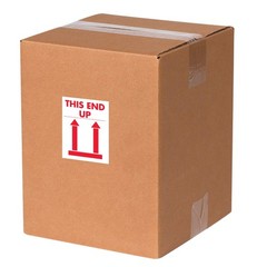 Tape Logic Aviditi Tape Logic 2″ x 3″,”This End Up” Red/White Warning Sticker…