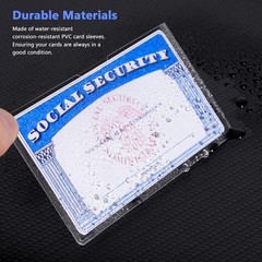 6 Pack Card Protector Social Security, Medicare, Credit & Driver’s License Sl…