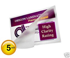 Hot Laminating Pouches 2-1/4 x 3-3/4-inch Business Card size [100/pack] 5 Mil