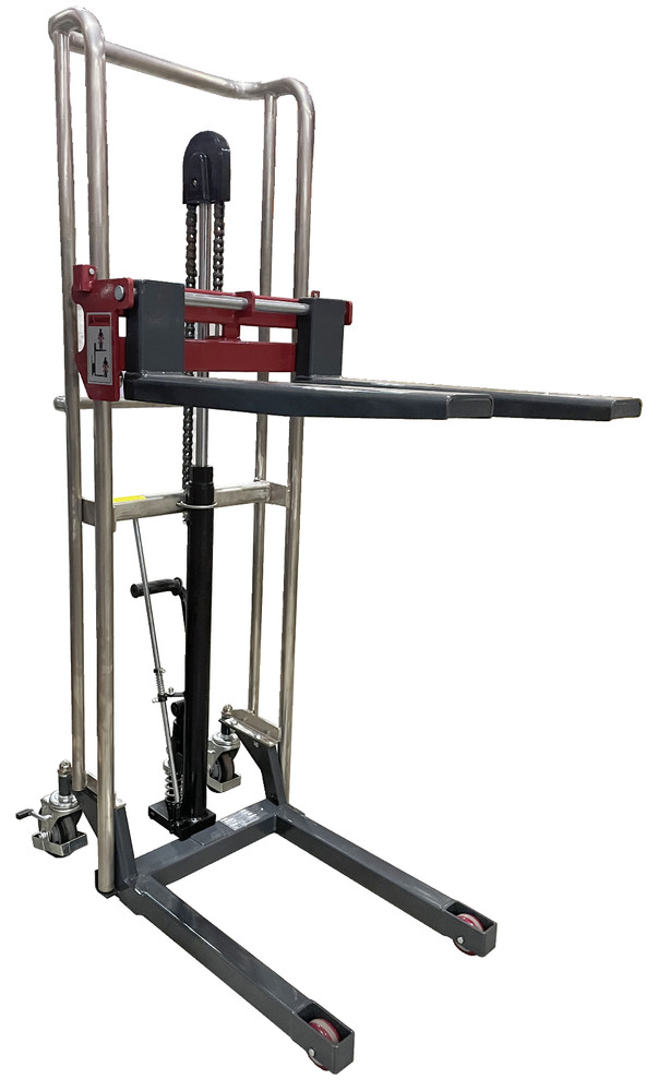 PHTools Manual Forklift Stacker, 880 lbs Capacity, 59” Lift Height