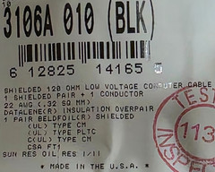 Belden 3106A 22/1P+22/1C Shield Twist Pair Datalene RS-485 120Ohm Cable /10ft