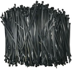 (100) Black 7″ Inch Nylon Cable Wire Wrap Zip Ties 50 LBS UV Resistant – USA
