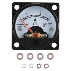 SO-45 AC 0-3A Round Analog Panel Meter Current Measuring Ammeter Gauge Black