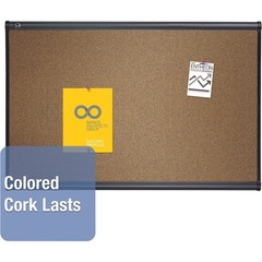 Quartet B243G Cork Board 24×36 in Brown Graphite Frame