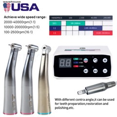 NSK Micro Motor Eléctrico Dental Brushless LED 1:1/1:5 Pieza de Mano Creciente