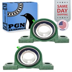 (2) UCP211-32 Solid Base Pillow Block Bearing 2″ Bore Self Aligning 2 Bolt