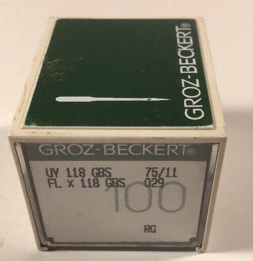 BOX OF 100 GROZ-BECKERT INDUSTRIAL SEWING NEEDLES 118GBS SIZE 75/11