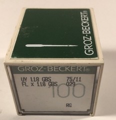 BOX OF 100 GROZ-BECKERT INDUSTRIAL SEWING NEEDLES 118GBS SIZE 75/11