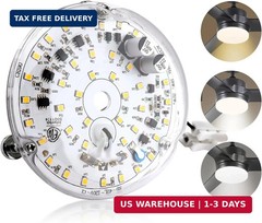JIANWEI 4 inch Ceiling Fan LED Light Replacement 6000K, 18W LED Retrofit Kit, Di