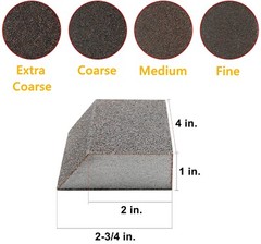 16 PACK Angled Sanding Sponge Block 40 60 80 120 Grit for Grinding Wood Metal US