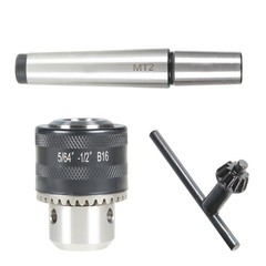 5/64” to 1/2” Drill Chuck Tool With MT2 Morse Taper Arbor and Key For Lathe
