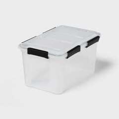 Large IP67 Waterproof Storage Box Clear Stackable Latching Lid Container