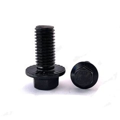 Black 304 Stainless Steel Hexagon Flange Bolts Heavy Series M4 M5 M6 M8