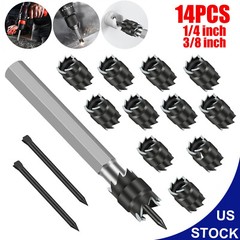 14Pcs 3/8″ Double Sided Rotary Spot Weld Cutter Remover Drill Bits Cut Welds Kit