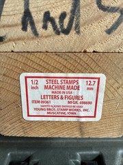 Young Bros Stamp Works 1/2 inch Steel Set 36 Combo Number Letter Character USA