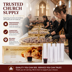 0.5 oz Disposable Clear Plastic Communion Cups Fit Holy Communion Tray