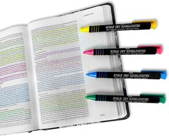 Bible Dry Highlighter Kit GTL 4 Pens Yellow, Blue, Green, Pink