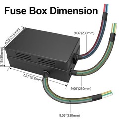 12V Automotive Fuse and Relay Box, with 12 AWG Pre-Wired, 10 Relays and 15 ATC/A