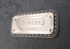 Coach Monogram Folder Portfolio Black For Writing Paper Pad Documents Holder