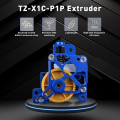 Bamboo Lab x1 p1 Metal Extruder Kit CNC Hollow Lightweight Extruder…